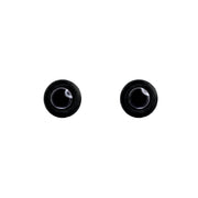 مجوهرات الجسم - قرط من الفولاذ الجراحي 6G، مكون من قطعتين، مصنوع من الأكريليك الأسود